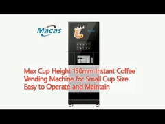 Max Cup Height 150mm Máy bán cà phê ngay lập tức cho cốc nhỏ kích thước dễ vận hành và bảo trì