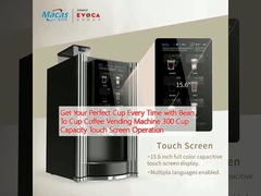Nhận Cốc hoàn hảo của bạn mỗi lần với Bean To Cup Máy bán cà phê 300 Capacity Touch Screen Operation