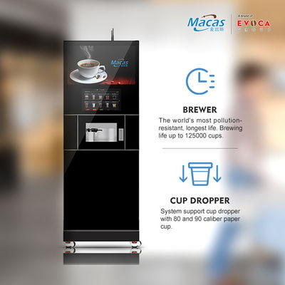 Mua Máy cà phê đứng sàn 220VAC Máy cà phê tự phục vụ kim loại sản xuất trực tuyến