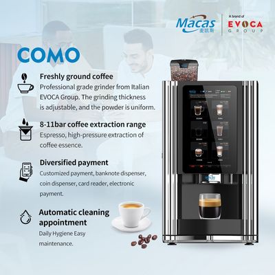 Máy bán cà phê thương mại EVOACAS để kết nối espresso tự động và nước máy và hiệu quả